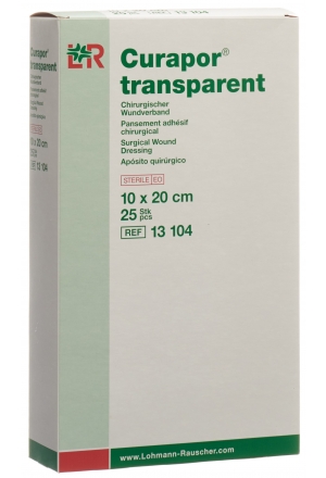CURAPOR medicazione per ferite 10x20cm trasparente 25 sacchetti