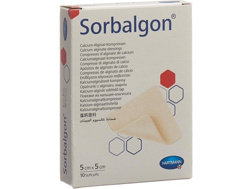 Sorbalgon Kompressen 5x5cm steril 10 Stück