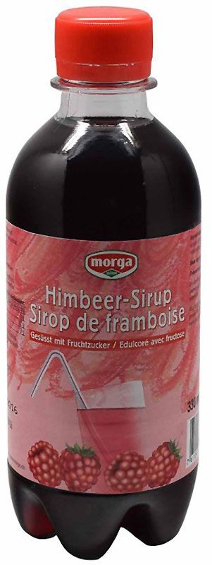 Sciroppo di lamponi Morga con zucchero di frutta 3.3dl
