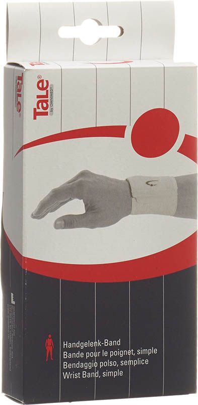 TALE Bendaggio da polso in velcro 7,5 cm bianco