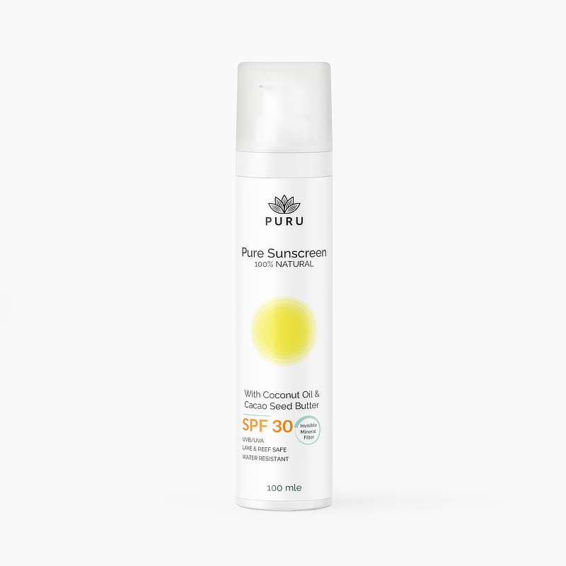 PURU Crema solare pura SPF30 Flacone rotondo 100ml