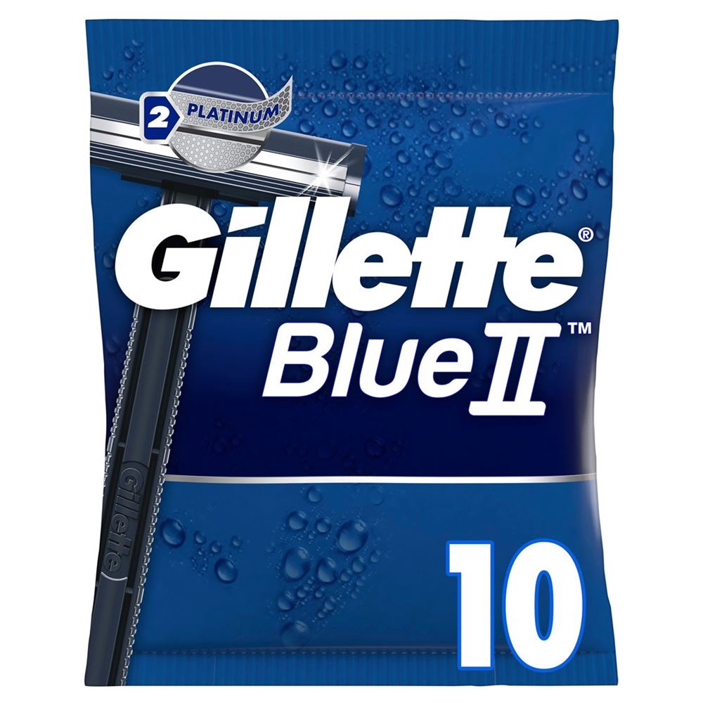 Rasoio monouso GILLETTE Blue II (nuovo) 10 pezzi