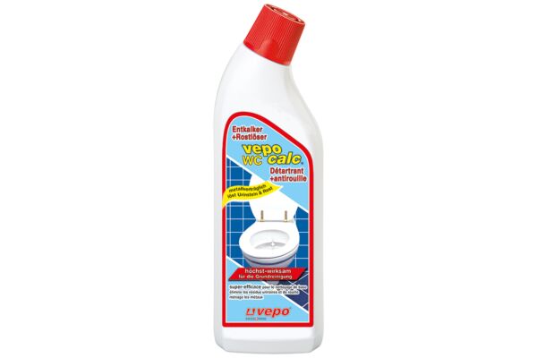 Vepocalc WC decalcificante + antiruggine urinaria massima efficacia compatibile con i metalli 750ml