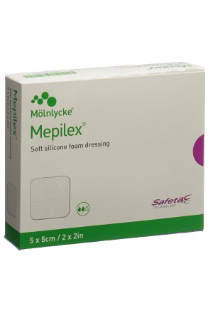 Medicazione in schiuma Mepilex Safetac 5x5cm silicone 5 pezzi
