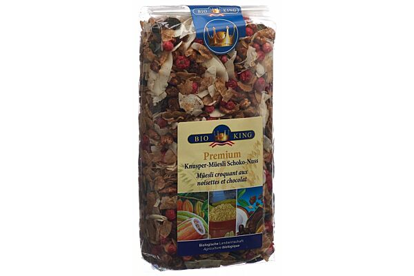 BioKing Premium Muesli croccante al cioccolato e noci biologico 375g