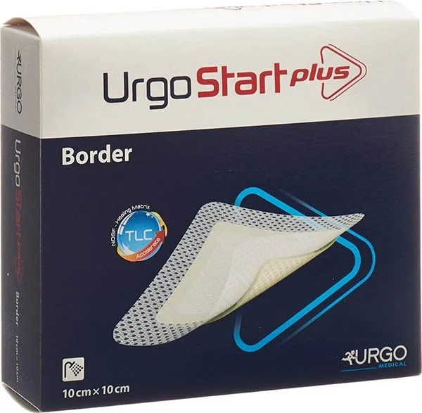 UrgoSTART Plus Border Wound Dressing 10x10cm 10 pezzi