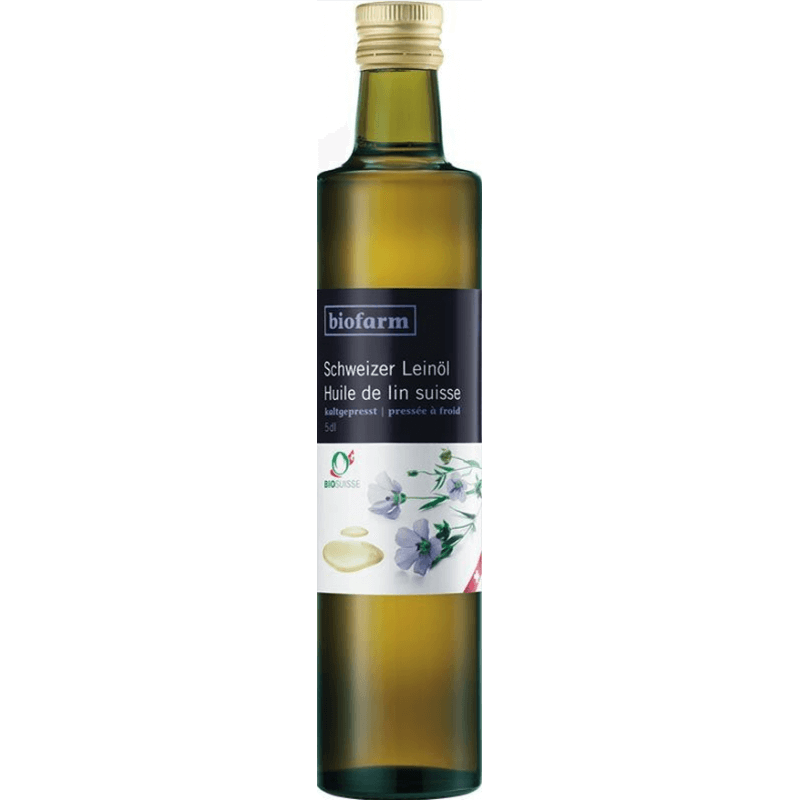 Biofarm Olio di semi di lino CH Bud Bio Suisse Fl 5 dl