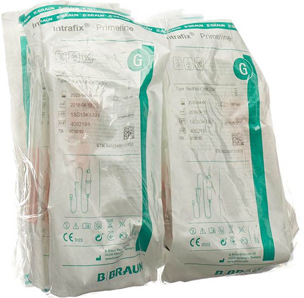 Dispositivo di infusione Intrafix Primeline 180 cm Neutrapur 10 pezzi