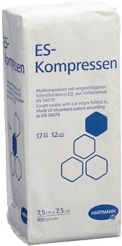 Hartmann ES compresse 12 pieghe 7,5x7,5 cm 100 pezzi