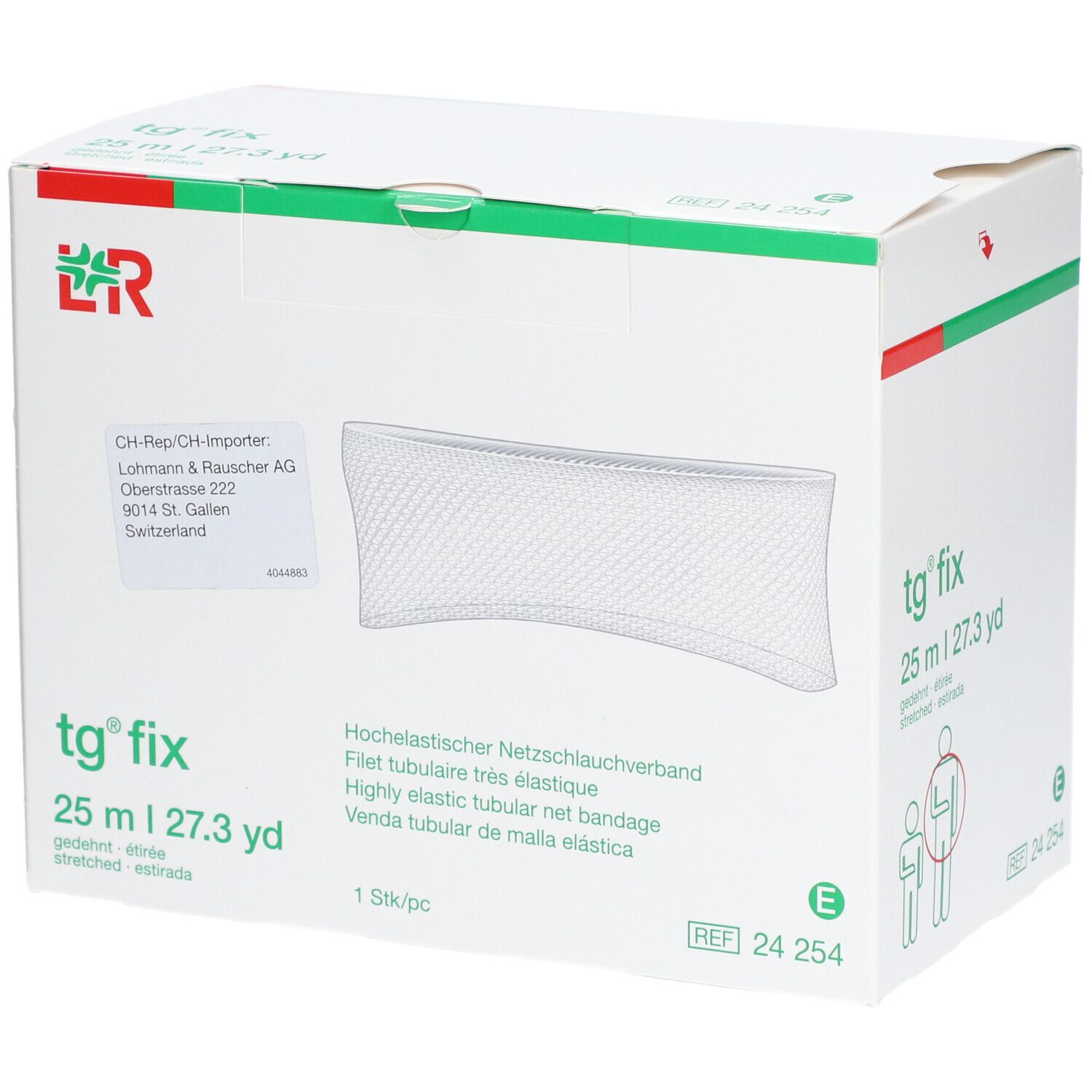 Benda a rete tubolare TG fix 25 m E tronco/anca/asse