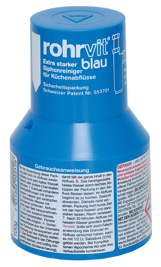 ROHRVIT Detergente per scarichi Gran blu 100g