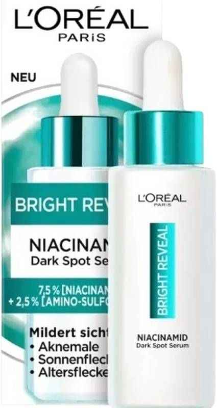 L'OREAL PARIS Bright Reveal Siero alla niacinamide per macchie scure 30ml