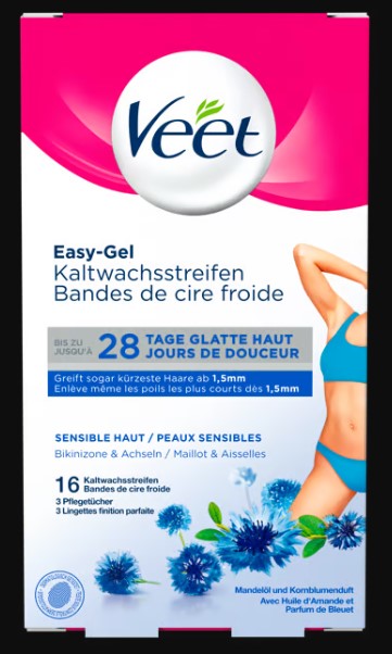 VEET strisce di cera a freddo bikini e ascelle sens 8 x 2 pezzi