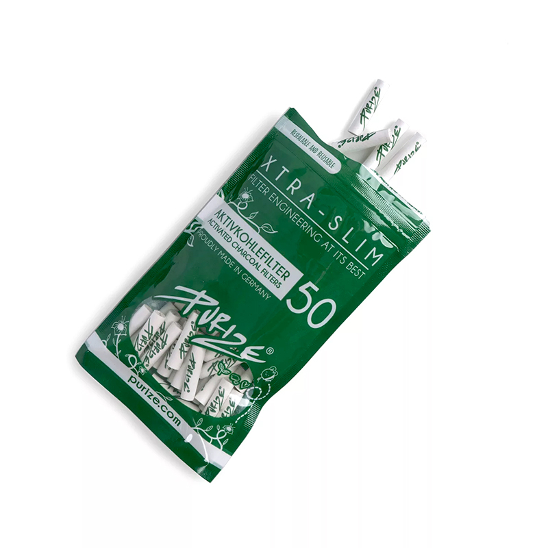 PURIZE® Xtra Slim filtro a carboni attivi BIANCO 50 pezzi