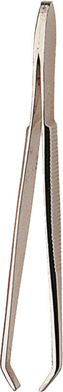 Pinzetta per capezzoli 8cm curva nichelata