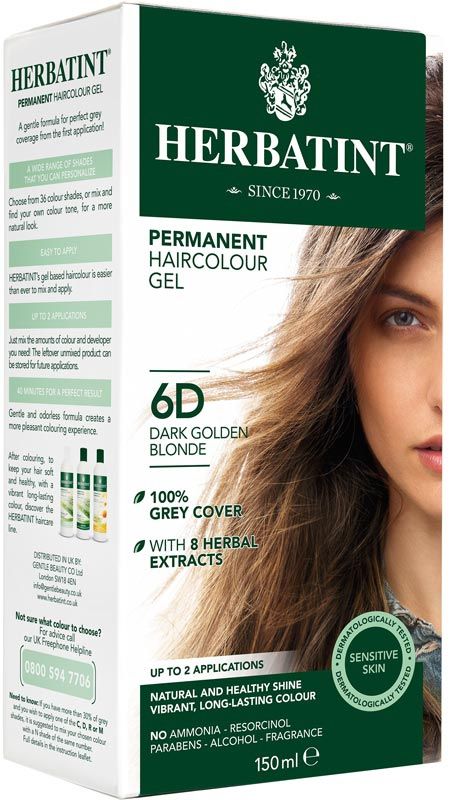 HERBATINT Haarfärbegel 6D Dunkles Goldblond 150ml
