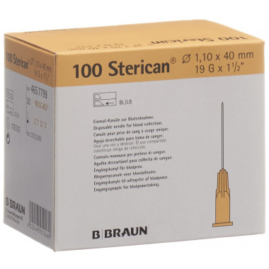 Sterican Nadel 19G 1.10x40mm elfenbein Luer 100Stück