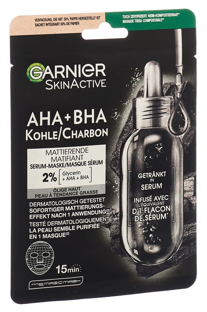 Garnier Hydra Bomb sheet mask alghe nere 28g