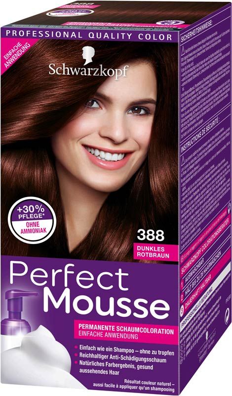MOUSSE PERFETTO 388 Rosso scuro-marrone