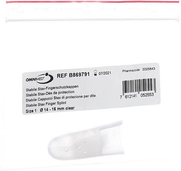 OMNIMED Stax tappi di protezione per le dita Gr1 perforati per il trasporto