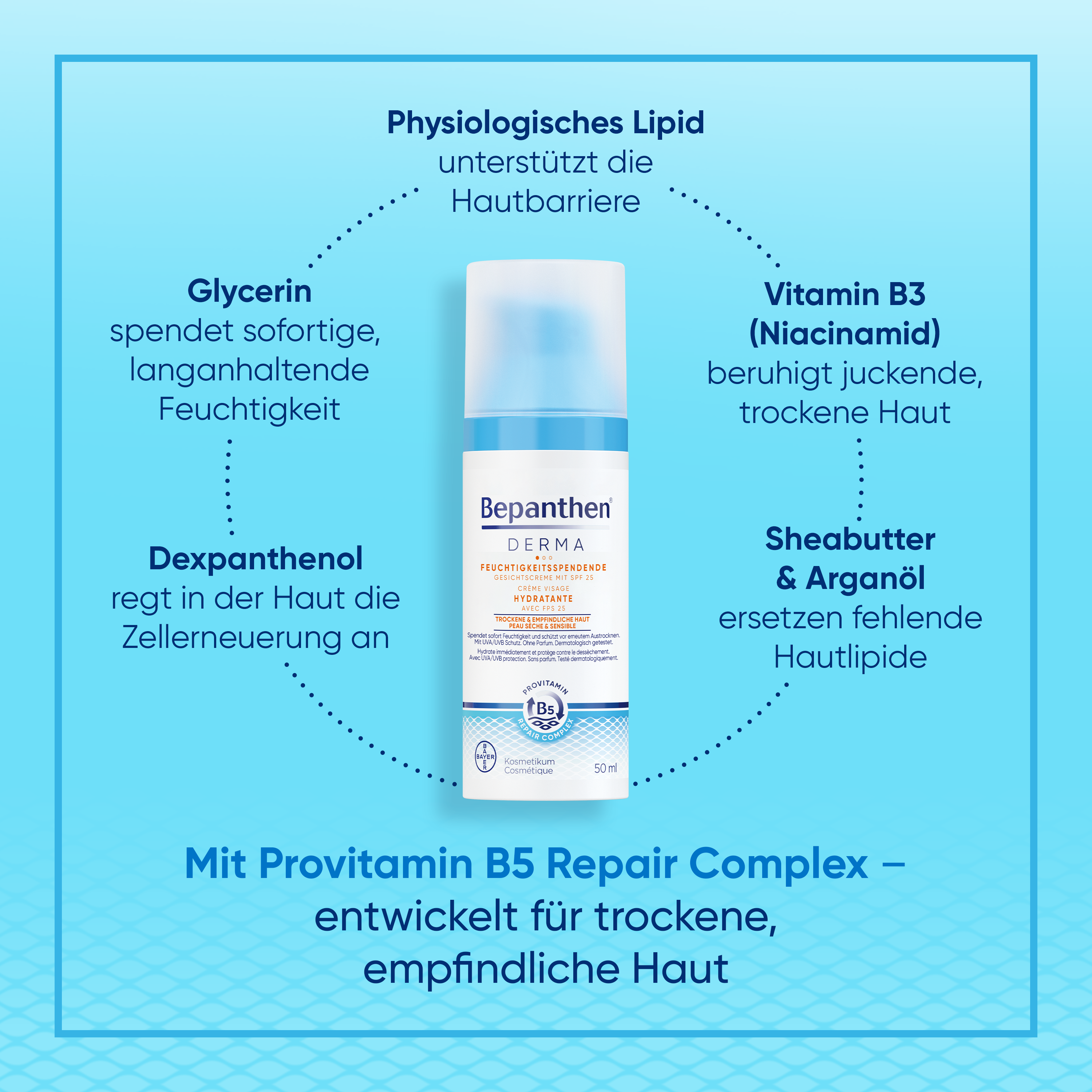 Bepanthen® Derma crema viso idratante SPF25 50ml