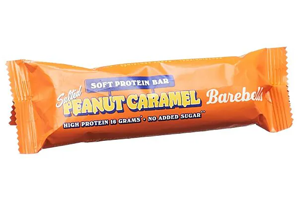 Barretta proteica BAREBELLS al caramello e arachidi 55g