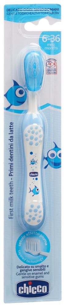 Spazzolino Chicco azzurro 6m+