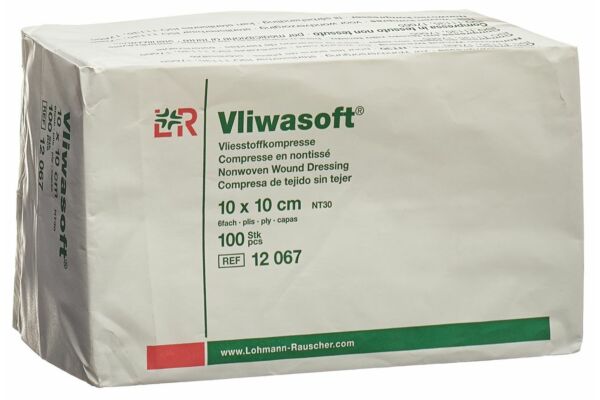 Vliwasoft compresse in tessuto non tessuto 10x10cm 6 strati Btl 100 pezzi