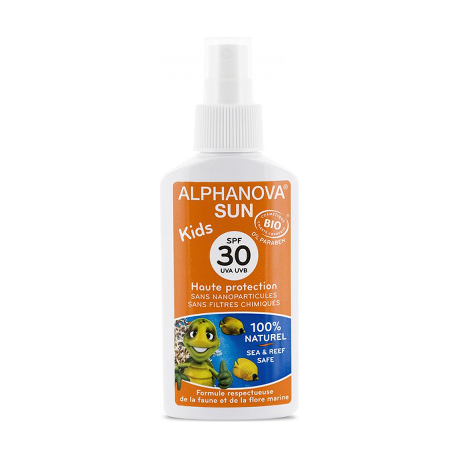 ALPHANOVA® SUN Spray Kids SPF30 organico senza nanoparticelle 125g