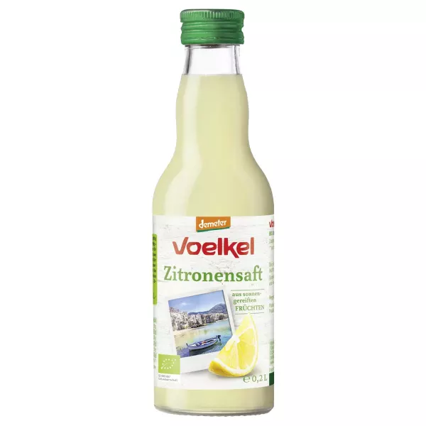 Succo di limone Voelkel Demeter bottiglia di vetro 200ml