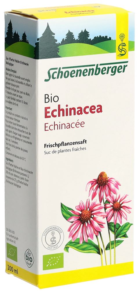 Schoenenberger Echinacea Succo Vegetale Fresco Biologico 200ml