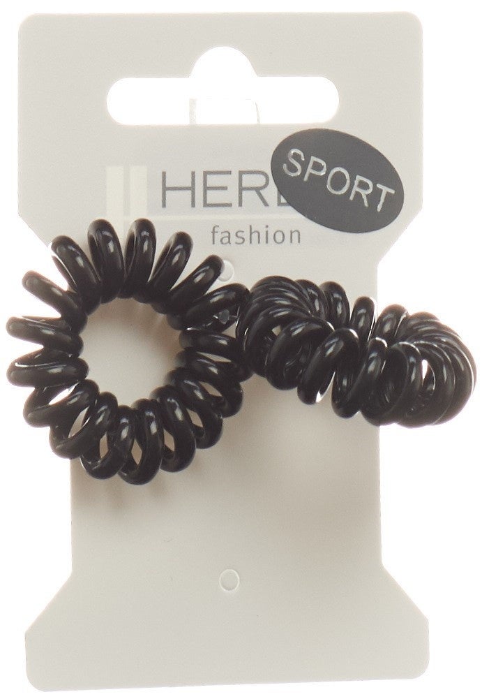Fascetta per capelli Herba 3,8 cm nero 2 pezzi