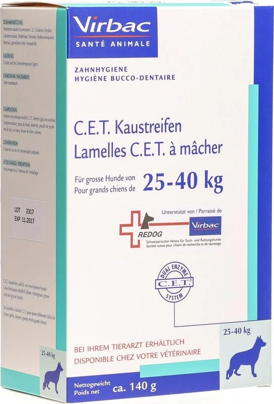CET strisce da masticare per l'igiene dentale dei cani 25-40 kg 140 g