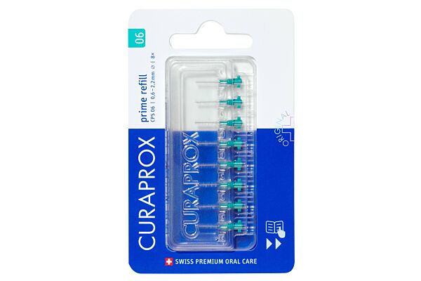 Curaprox CPS 06 prime refill scovolino interdentale turchese 8 pezzi