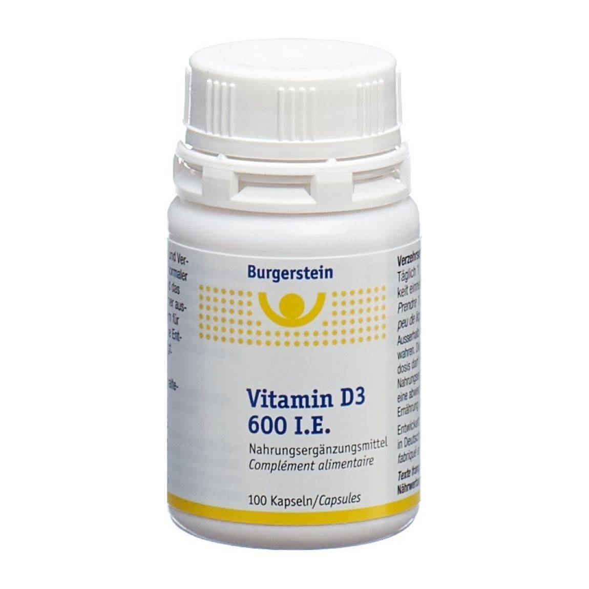 BURGERSTEIN Vitamina D3 Capsule 600 UI 100 Capsule