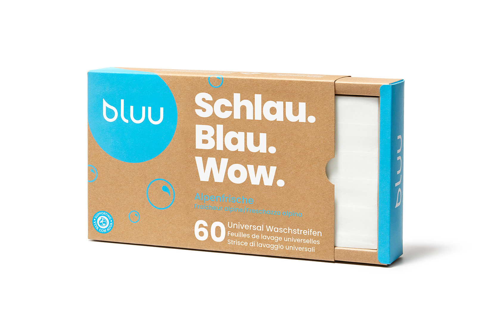 strisce di lavaggio bluu Alpenfrische 60 pezzi