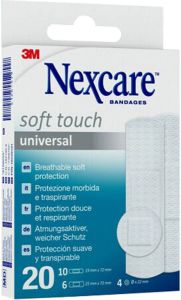 3M Nexcare Cerotti Soft Touch Universal 3 misure assortite 20 pezzi