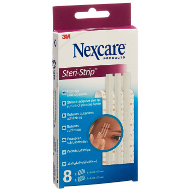 3M Nexcare Steri Strip Striscia di chiusura per ferite confezione bianca 2 misure miste 8 pezzi