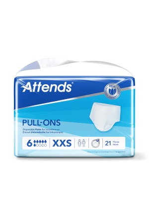 ATTENDS Pull Ons 6 XXS Btl 21 pezzi