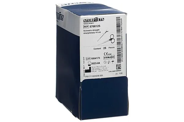 AICHELE 1x forbici chirurgiche sterili gera 14cm sp/sp 25 x