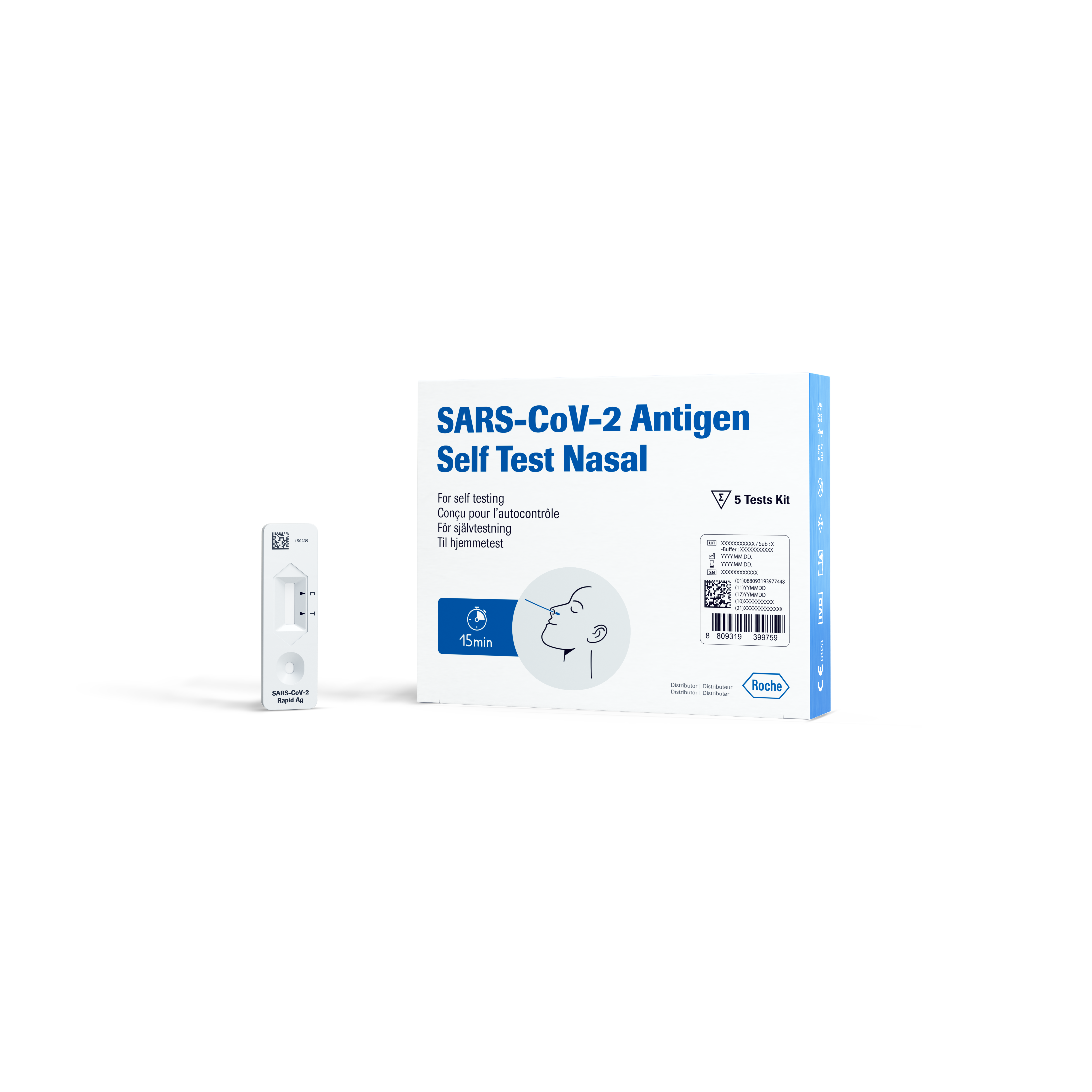 Roche SARS CoV-2 AG PST Test Nasale 5 pezzi