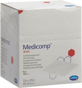 Medicomp drenaggio 7,5x7,5 sterile 25 Btl 2 pezzi