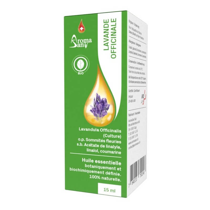 Aromasan Olio essenziale di lavanda in confezione bio 15 ml