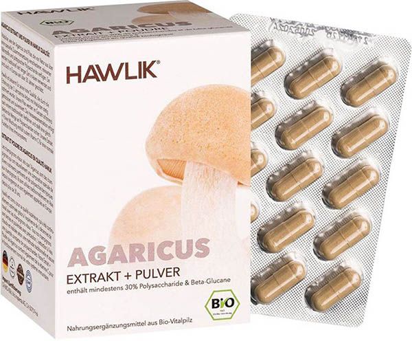 Estratto di Agaricus HAWLIK + Polvere Caps 120 Caps