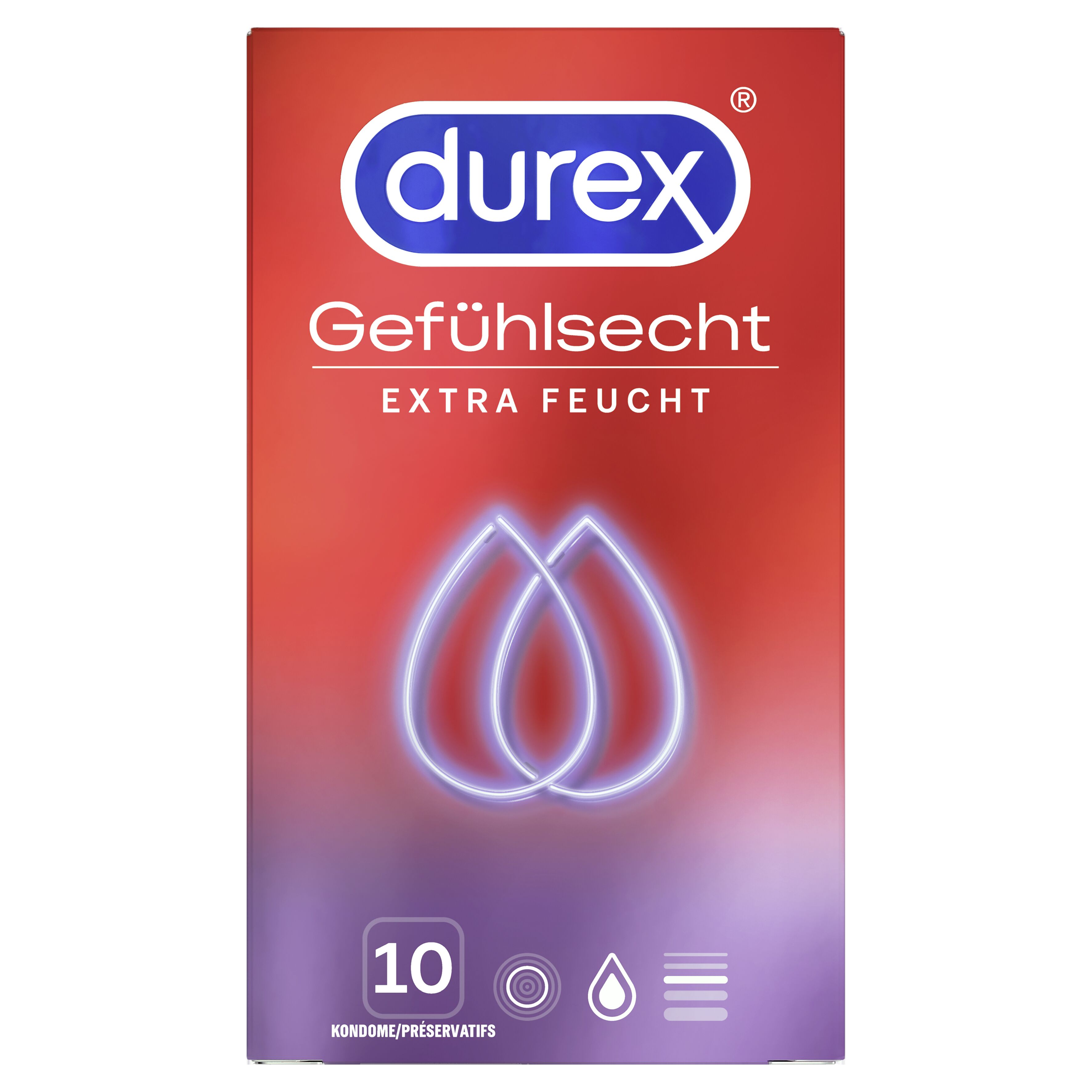 Durex Sensitive preservativo extra umido 10 pezzi