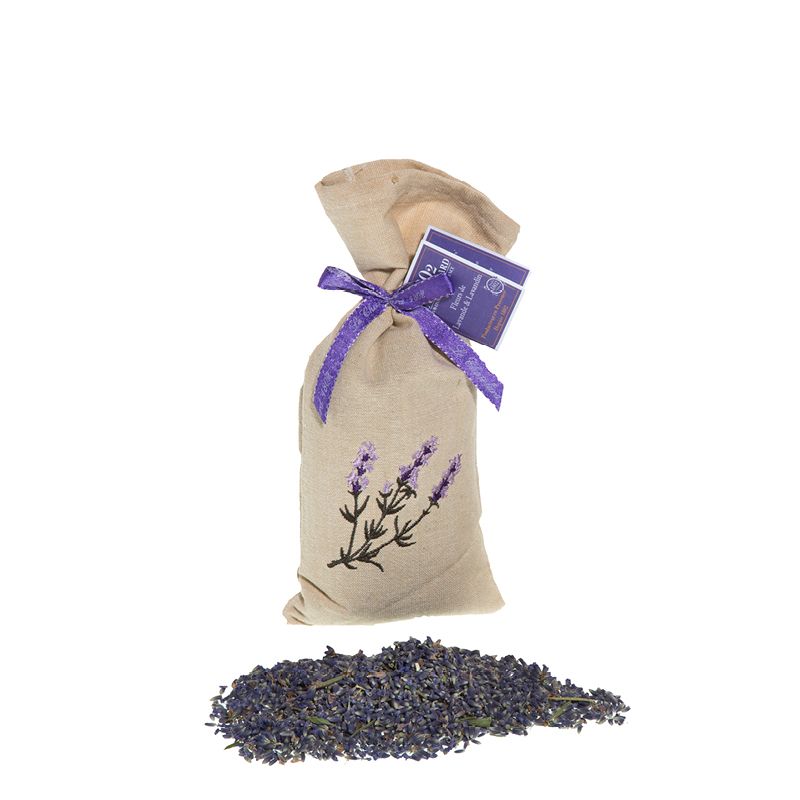 AROMALIFE Bustine di lavanda in sacchetto di lino 50g