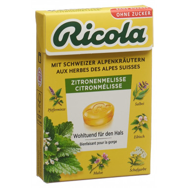Ricola caramelle alla melissa senza zucchero con stevia confezione da 50g