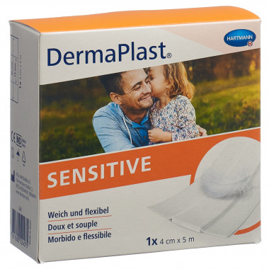 Dermaplast Sensitive Schnellverband 4cmx5m weiss Rolle