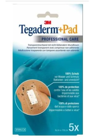 3M TEGADERM+PAD 6x10cm Tampone per ferite 2,5x6cm (n) 5 pezzi