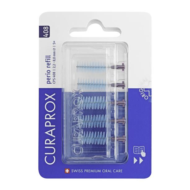 Curaprox CPS 408 Perio spazzolini interdentali ricarica viola intenso 5 pezzi